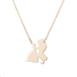 2025 New Movie Jewelry Beauty and the Beast Necklace for Women Prince Princess Pendant Necklaces Lover Accessories Gifts