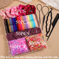 1109pcs Women Dark Hair Accessories Set Elastic Seamless Ponytail Scrunchies Small Rubber Bands Fashion Hair Ties Headbands