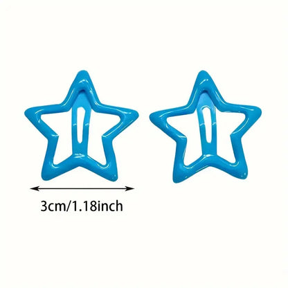 20/50Pcs Star-Shaped Alloy Hair Clips Elegant Retro Style Lightweight Hollow-Out Design Hair Accessories for Daily Wear Styling