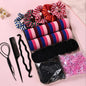 1109pcs Women Dark Hair Accessories Set Elastic Seamless Ponytail Scrunchies Small Rubber Bands Fashion Hair Ties Headbands