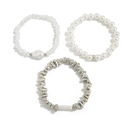 Fashion Bracelets For Women New Vintage Irregular CCB Beads Imitation Pearl Chain Jewelry Valentine's Gift B074