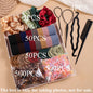 1109pcs Women Dark Hair Accessories Set Elastic Seamless Ponytail Scrunchies Small Rubber Bands Fashion Hair Ties Headbands
