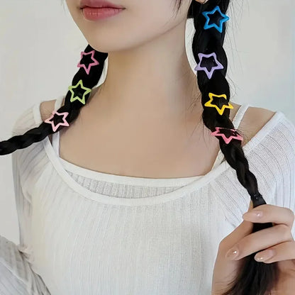 20/50Pcs Star-Shaped Alloy Hair Clips Elegant Retro Style Lightweight Hollow-Out Design Hair Accessories for Daily Wear Styling