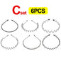 6/1pcs Fashion Metal Hair Band for Men Women Unisex Black Waved Hair Head Hoop Sports Headband Hairband Hair Accessories