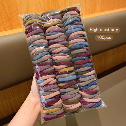 100 seamless, high elasticity, durable Korean style hair accessories with elastic bands suitable for daily use