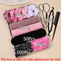 1109pcs Women Dark Hair Accessories Set Elastic Seamless Ponytail Scrunchies Small Rubber Bands Fashion Hair Ties Headbands